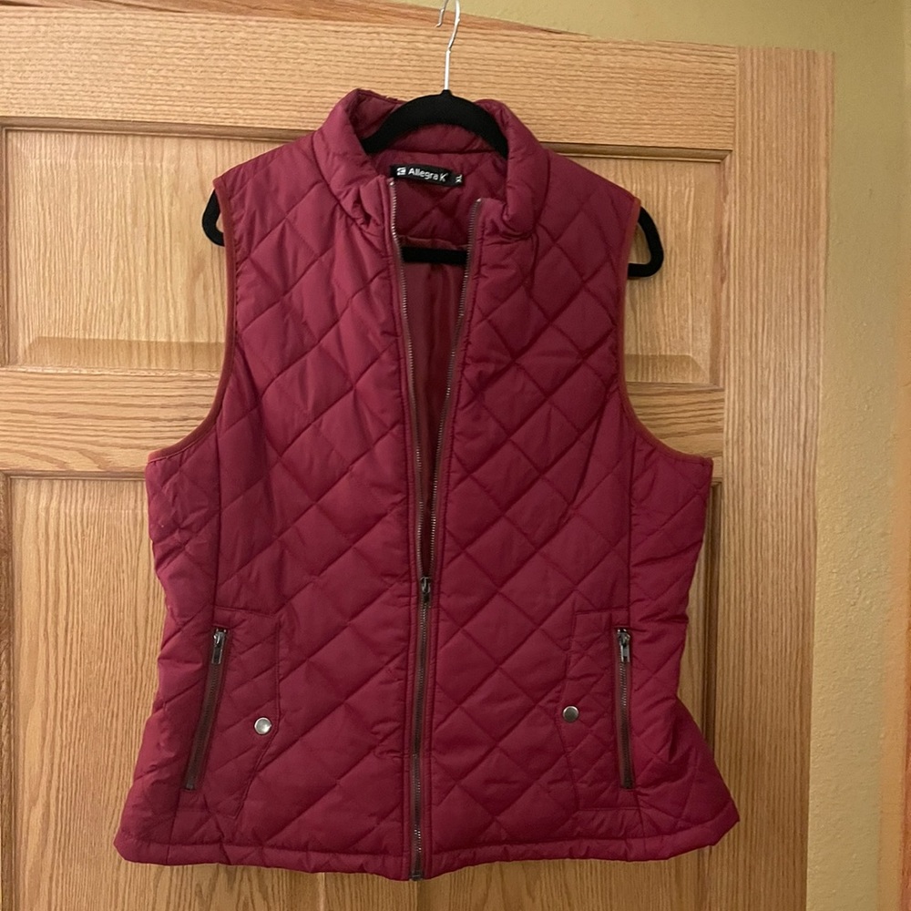 Allegra K brand Burgundy colored  Vest